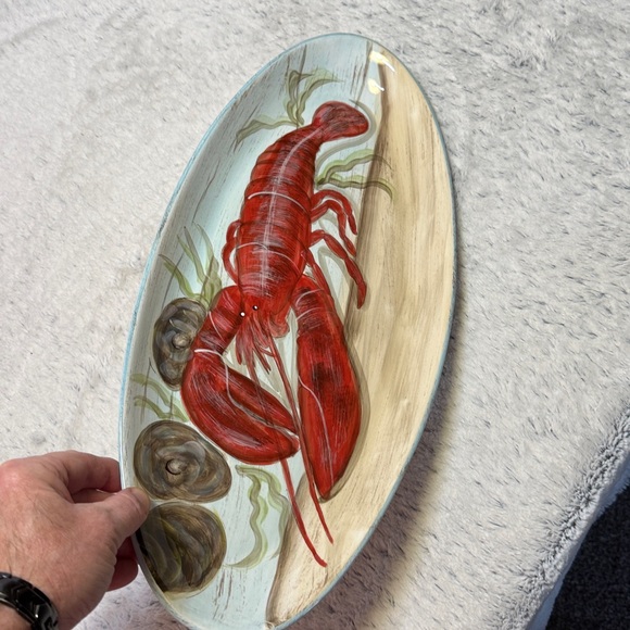 ⭐️Certified International fisherman’s catch Kate McRostie oval serving platter C - Picture 2 of 7